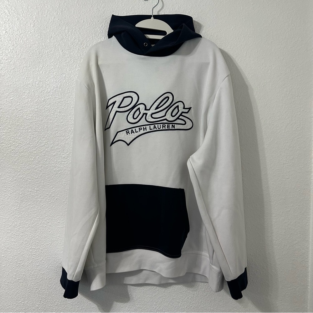 Polo Ralph Lauren blue and white hoodie